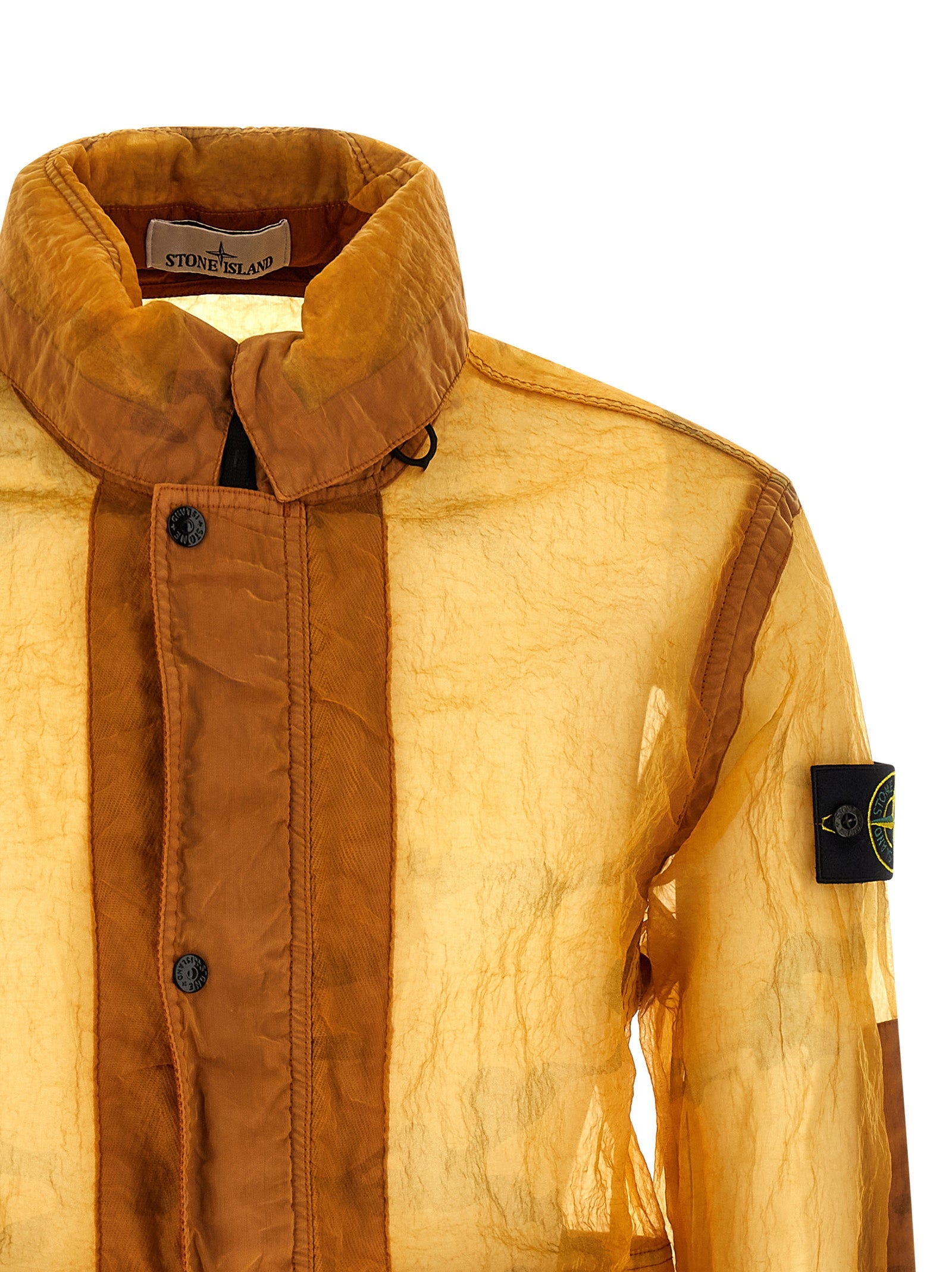 Monofilament Mesh Jacket Orange Polyamide Fibers Down Jacket, Parka, Casual