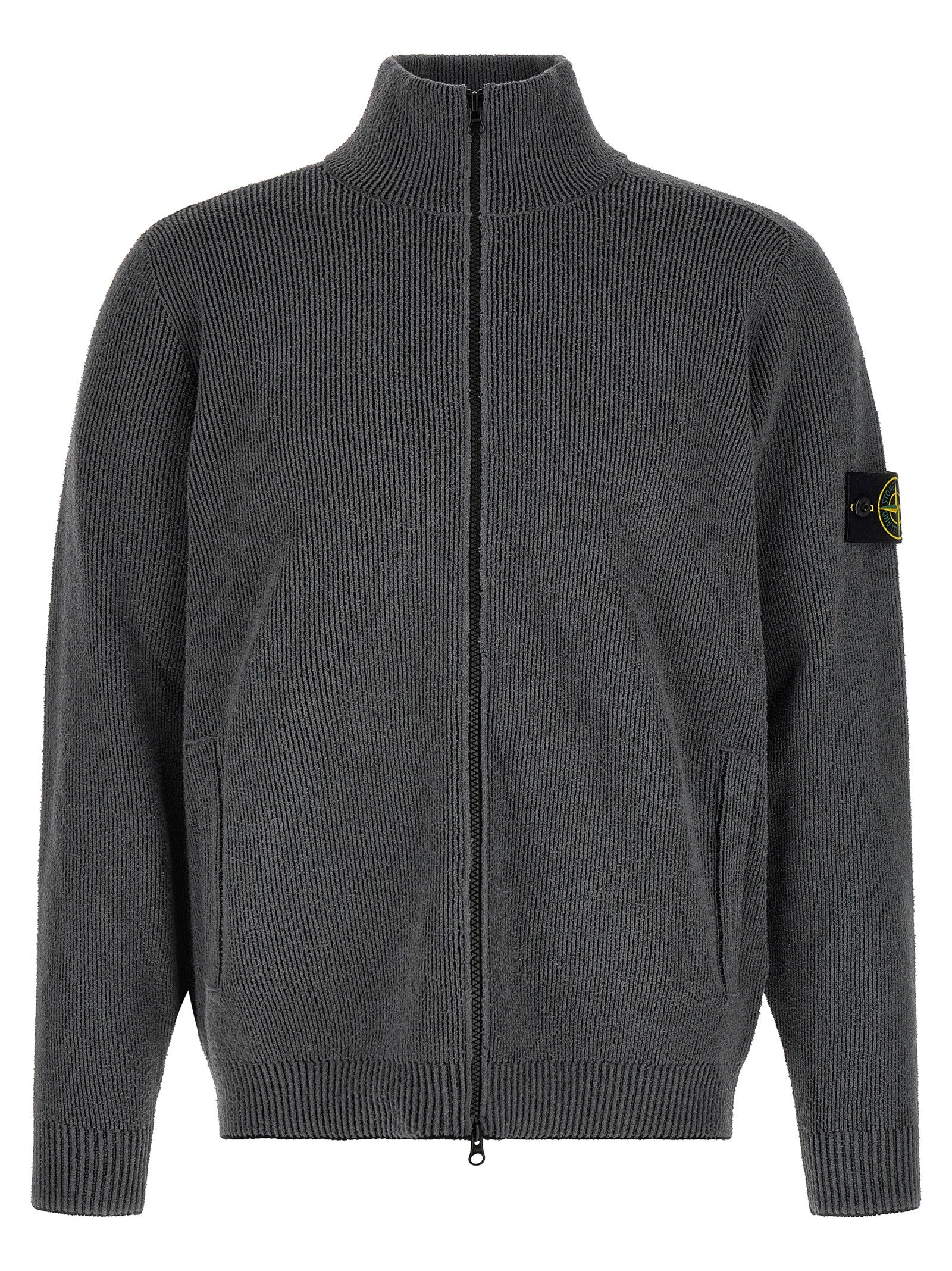 5100034 Sweater Gray Cotton Polyamide Elastane Sweater, Cardigans