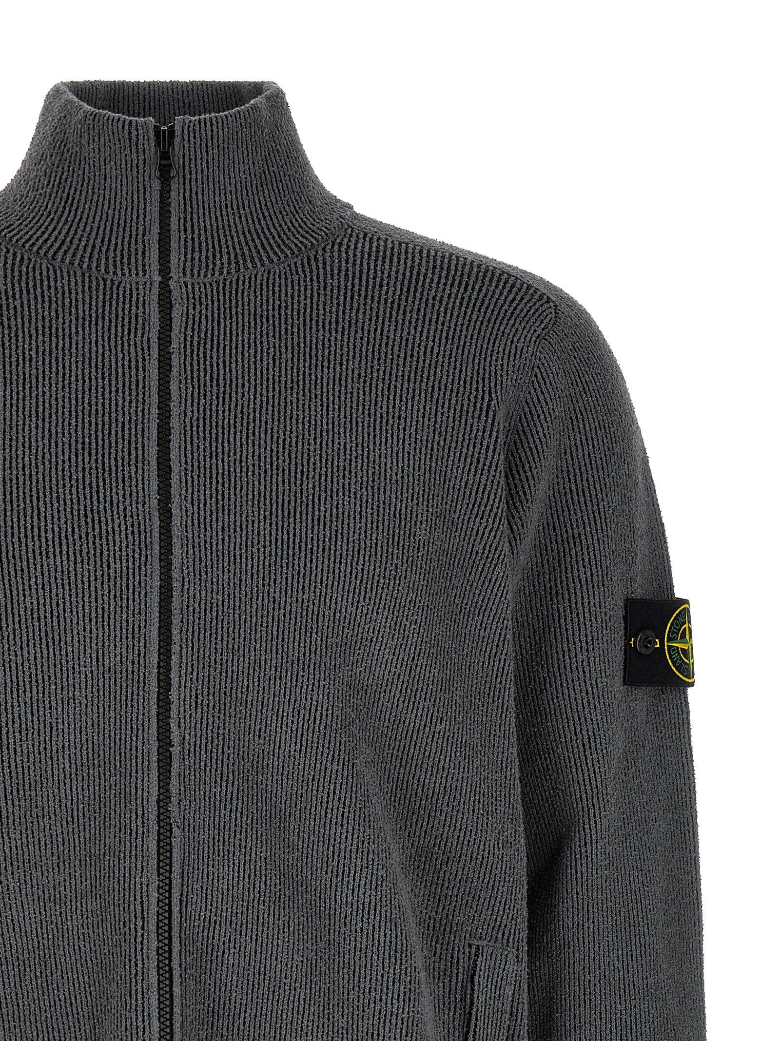5100034 Sweater Gray Cotton Polyamide Elastane Sweater, Cardigans