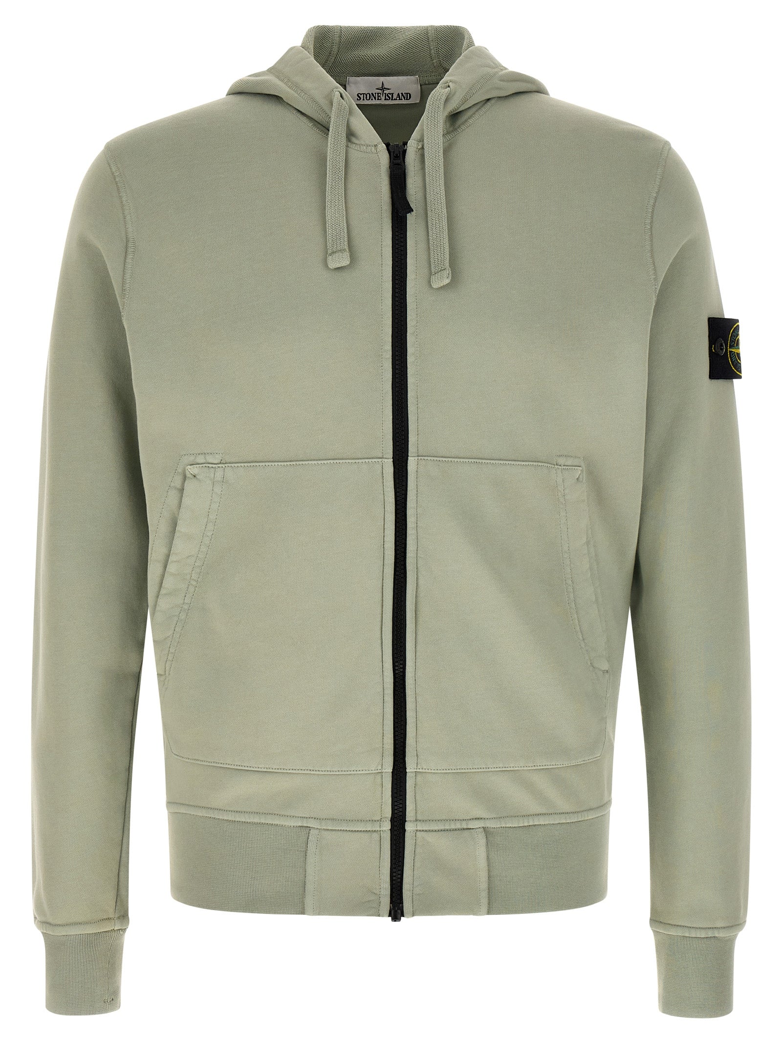 6100061 hoodie Green Cotton Sweatshirt