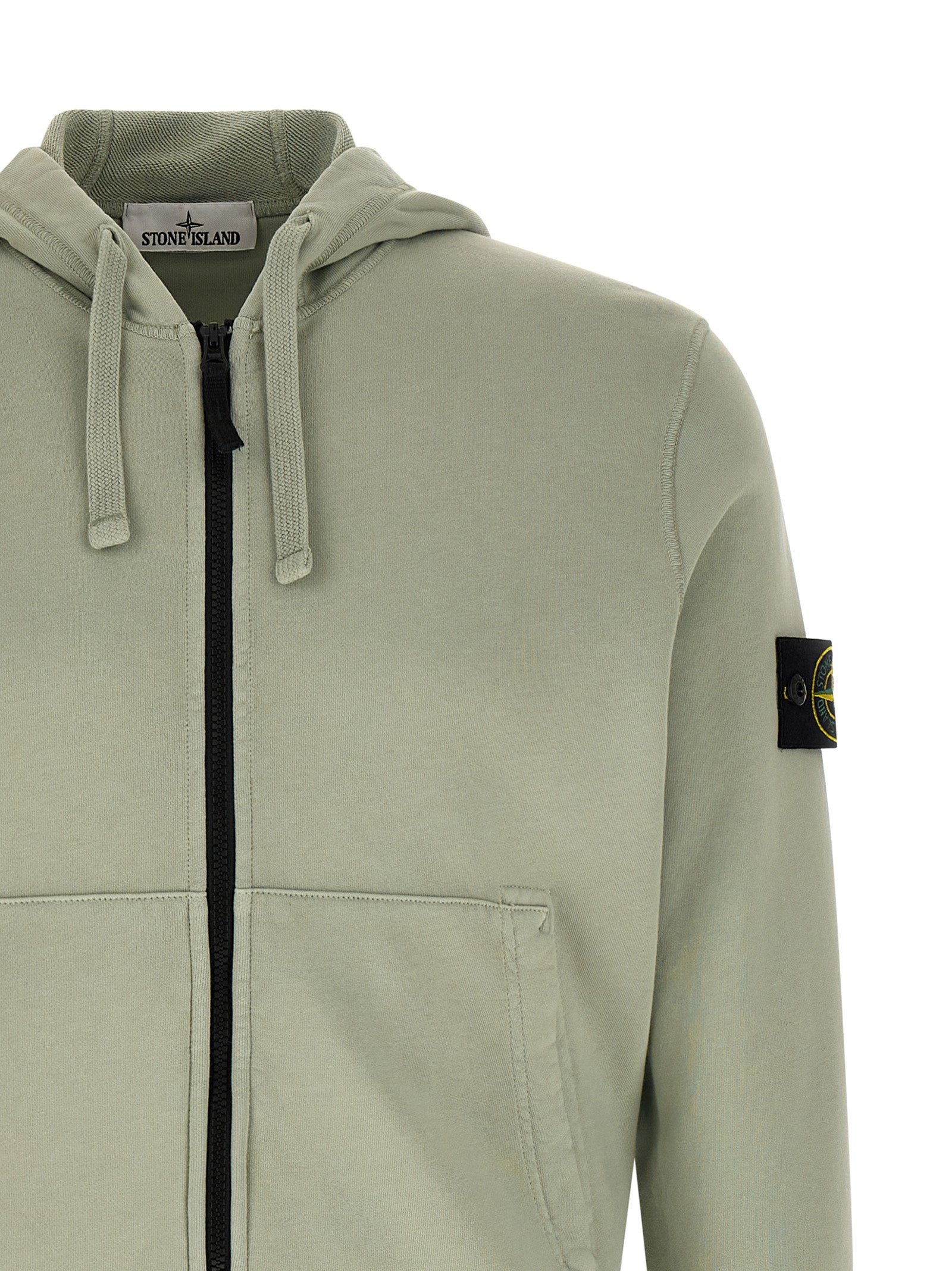 6100061 hoodie Green Cotton Sweatshirt