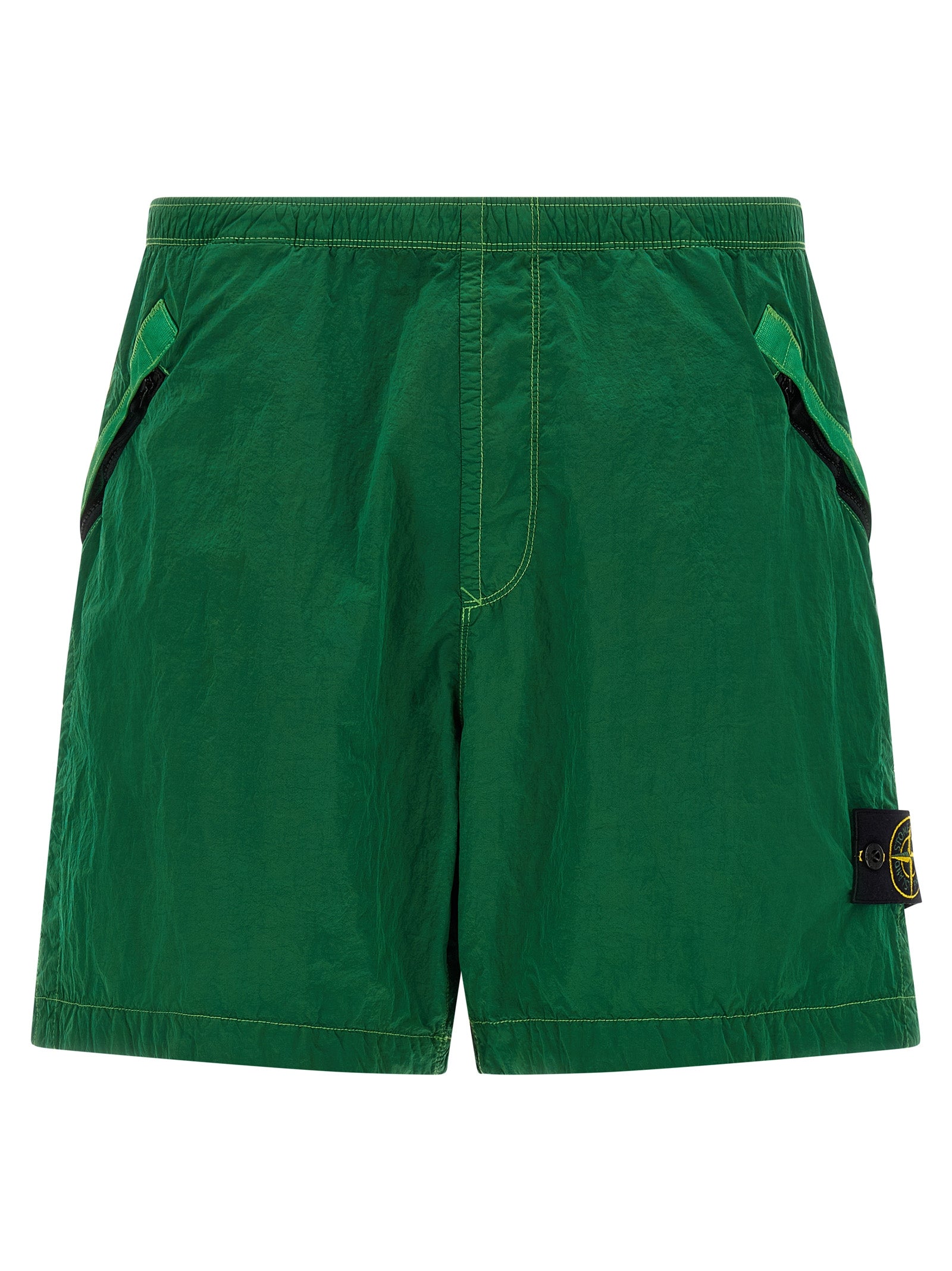 L100008 Bermuda Shorts Green Polyamide Fibers Bermuda