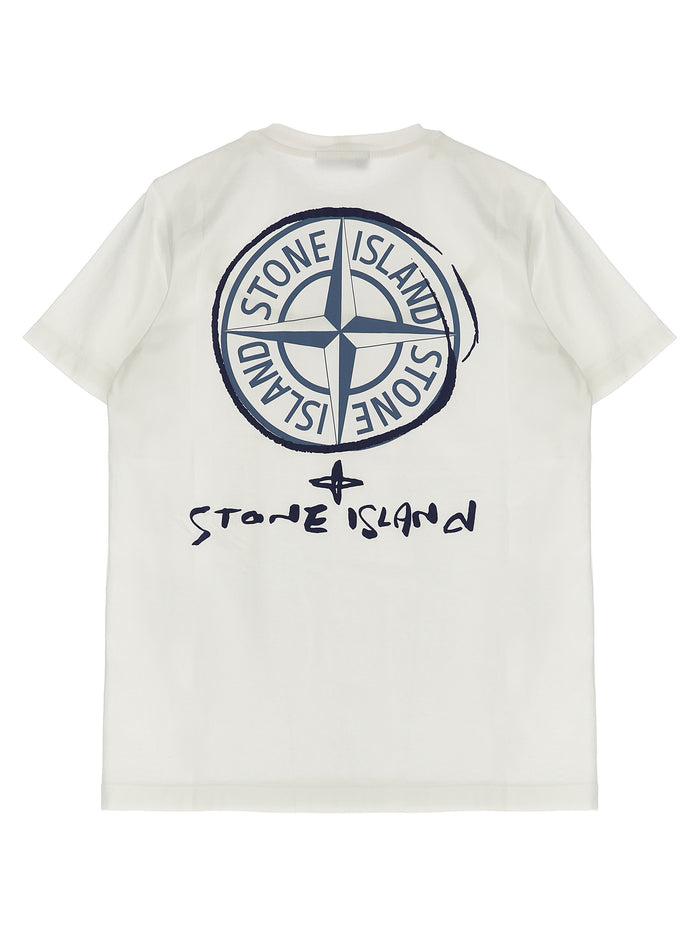 Printed T-shirt White Cotton