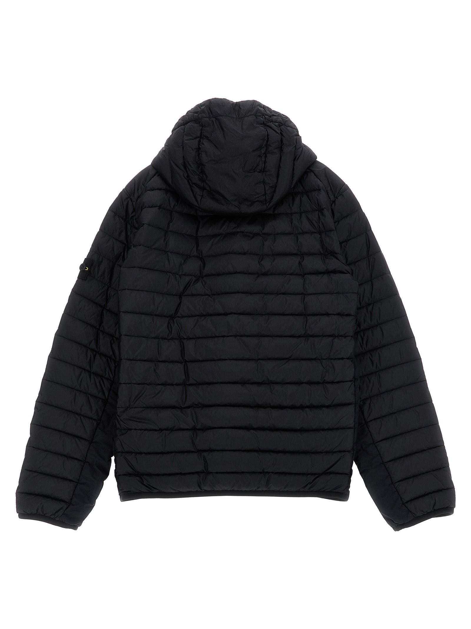 Hooded down jacket Blue Polyamide Fibers Jacket, Parka, Casual
