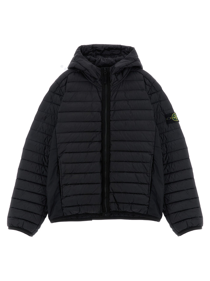 Hooded down jacket Black Polyamide Fibers Jacket, Parka, Casual