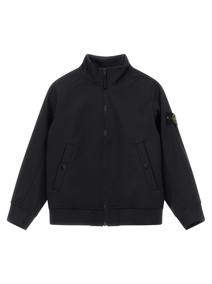 Logo badge jacket Black Polyester Down Jacket, Parka, Casual