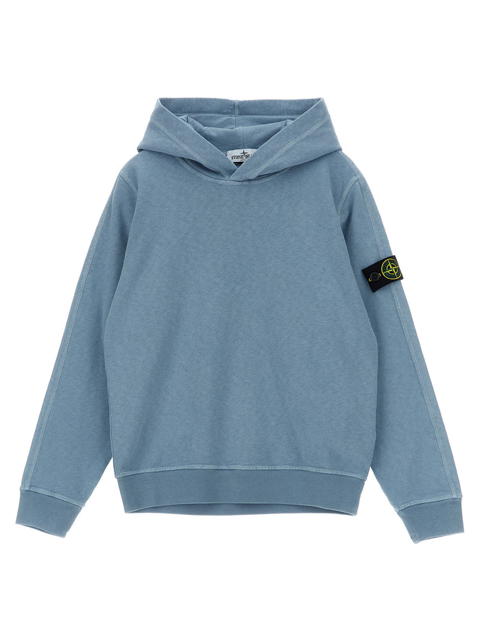 Malfilé cotton hoodie Light Blue Sweatshirt
