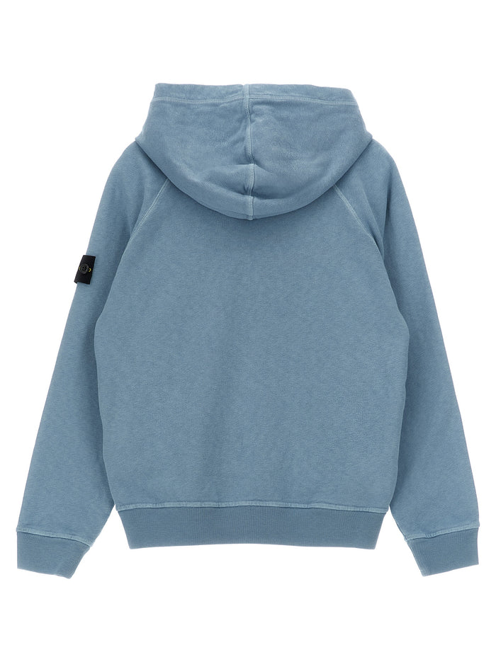 Malfilé cotton hoodie Light Blue Sweatshirt