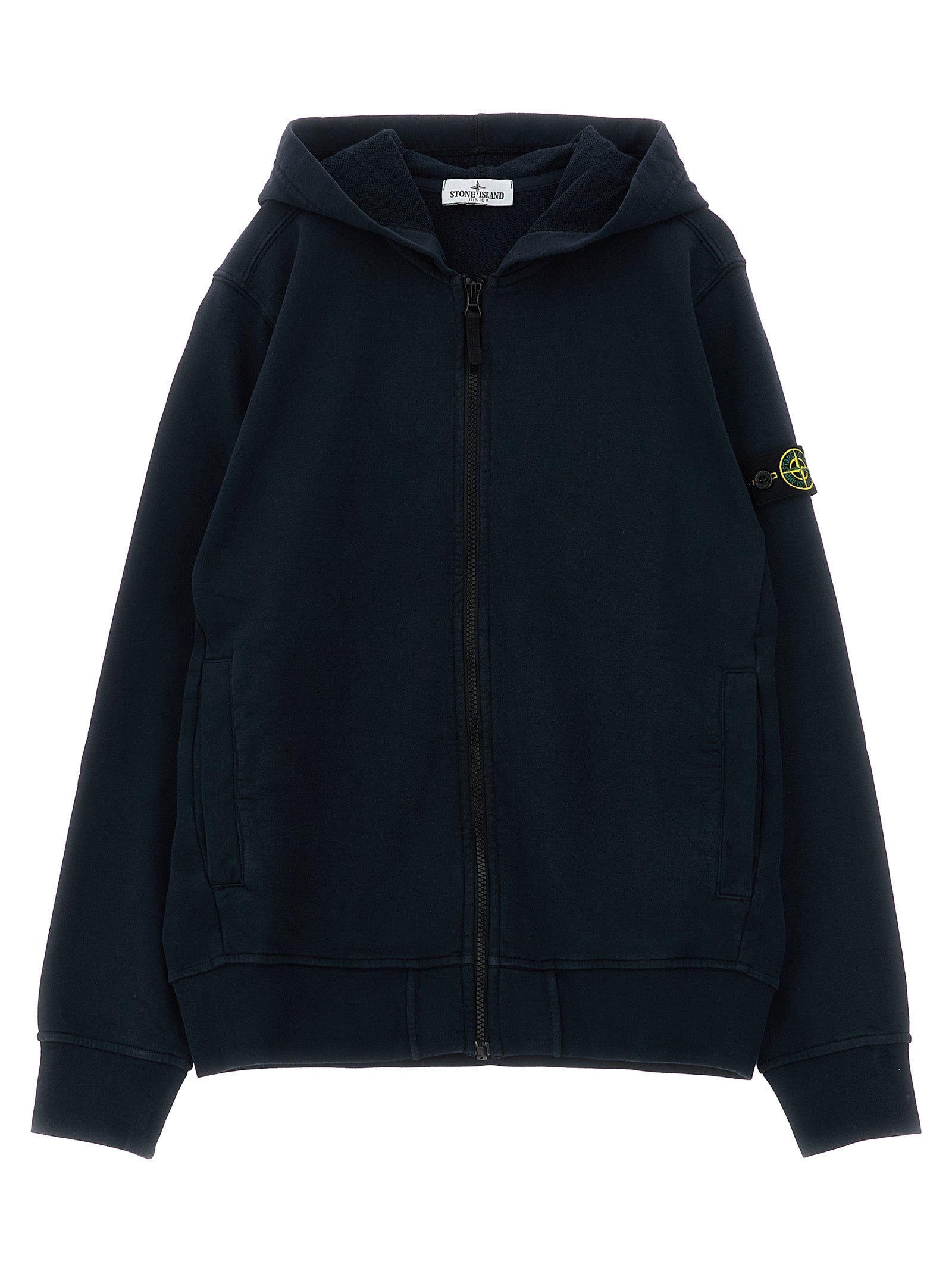Logo badge hoodie Blue Cotton Sweatshirt