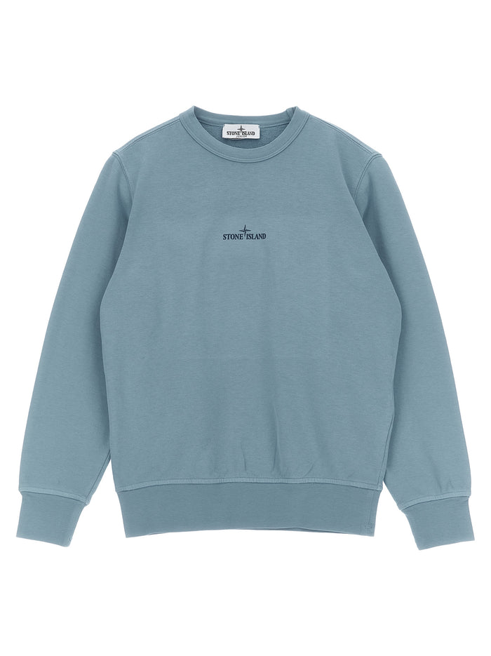 Logo print sweatshirt Light Blue Cotton