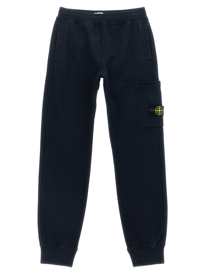 Jogging Logo badge Blue Cotton Pant