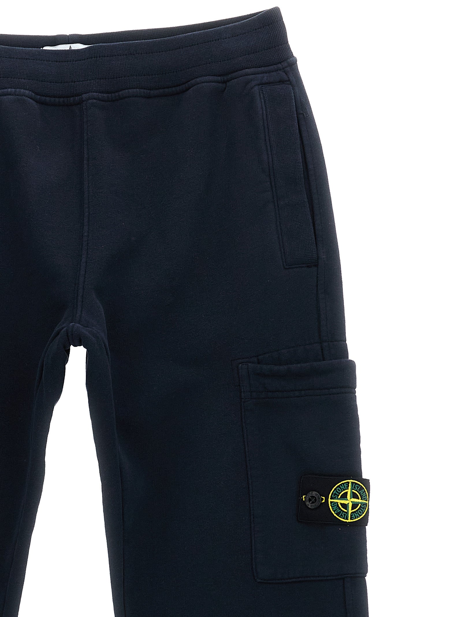 Jogging Logo badge Blue Cotton Pant