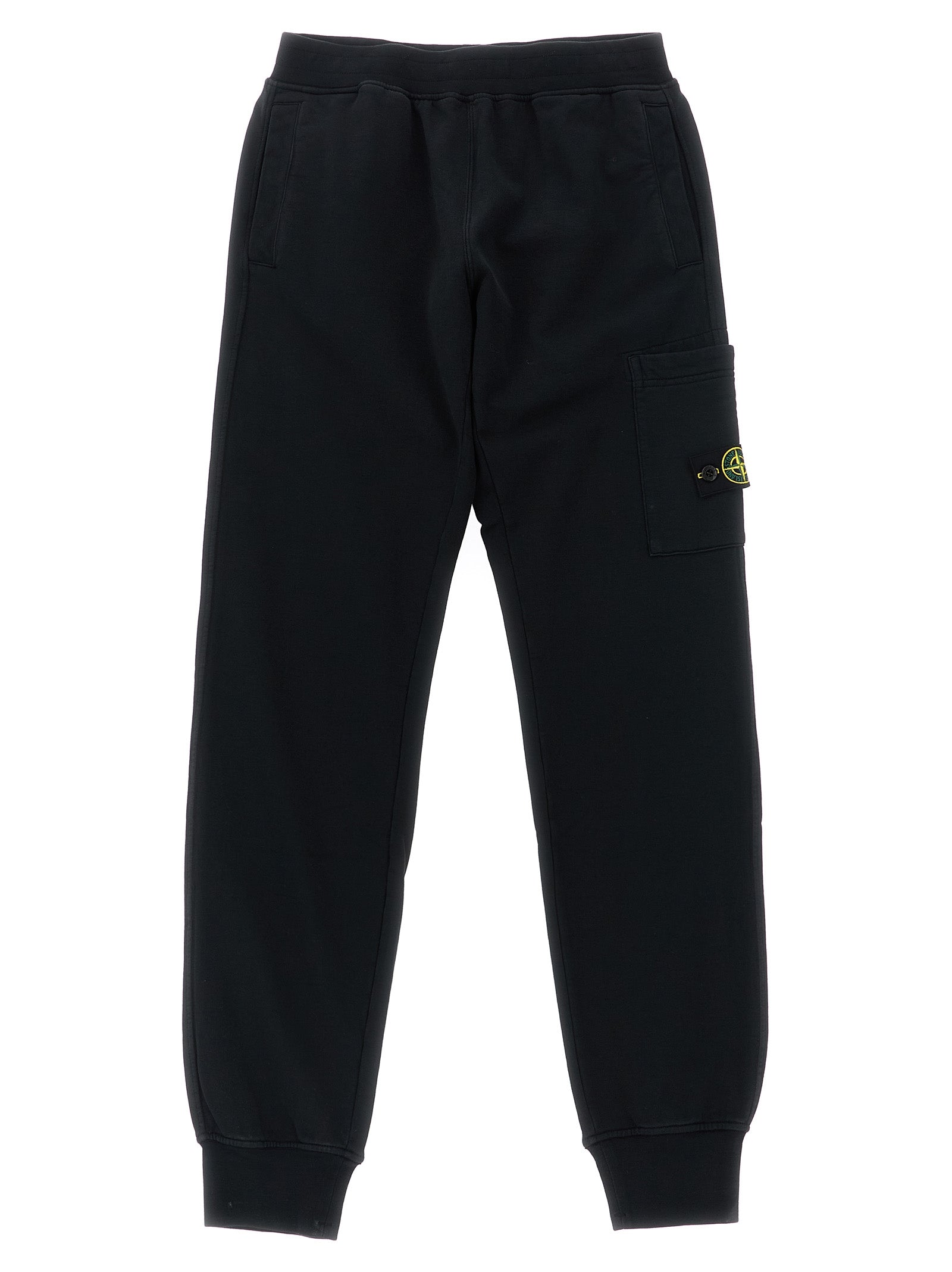 Jogging Logo badge Black Cotton Pant