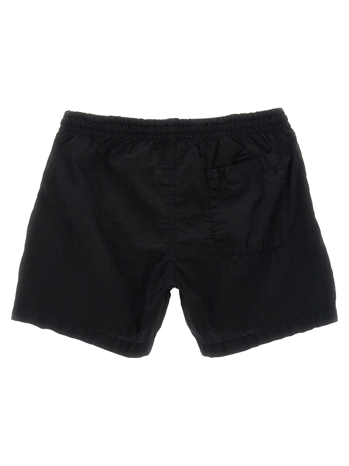 Compass logo swimsuit Black Polyamide Fibers Bermuda, Short