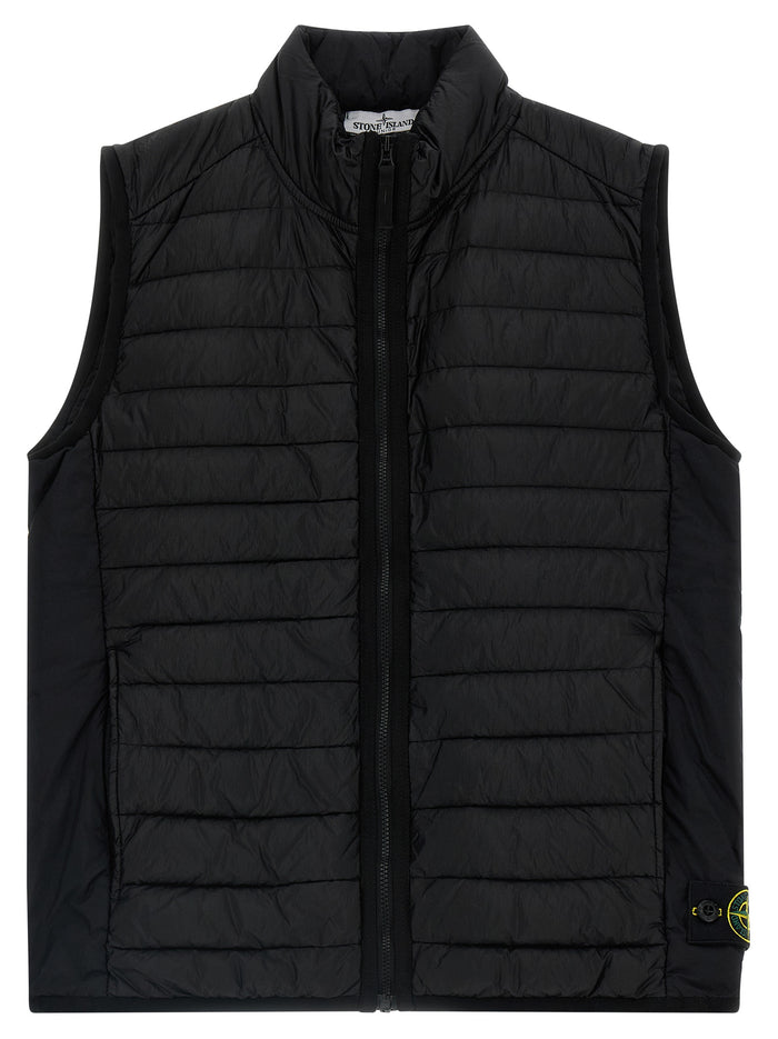 Quilted vest Black Polyamide Fibers Gilet