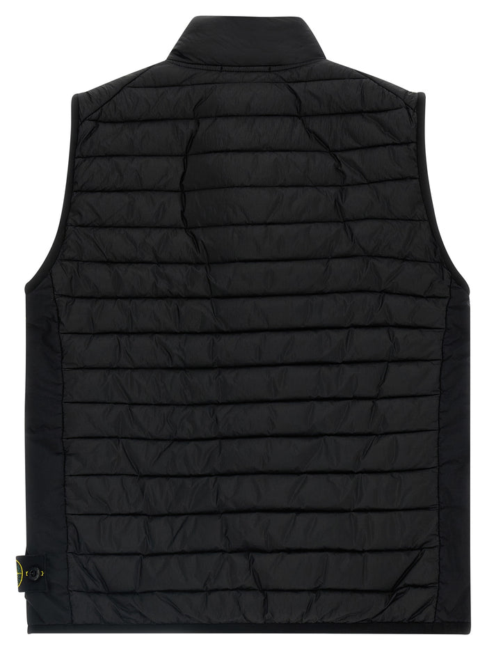 Quilted vest Black Polyamide Fibers Gilet