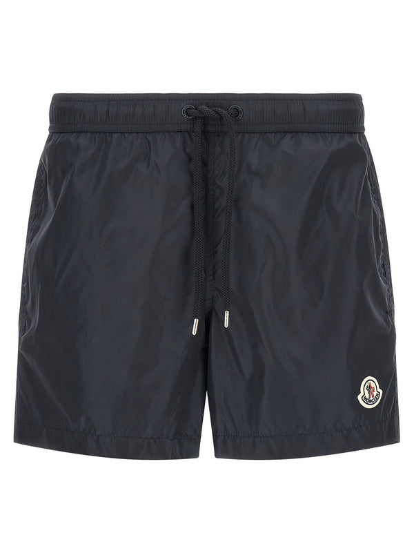 Moncler Logo Patch Swim Shorts