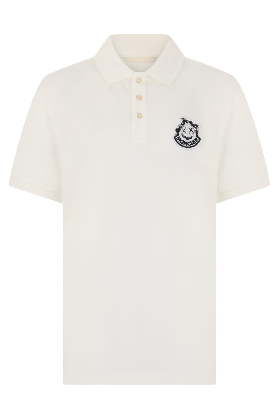Short Sleeve Polo Shirt Cream Cotton
