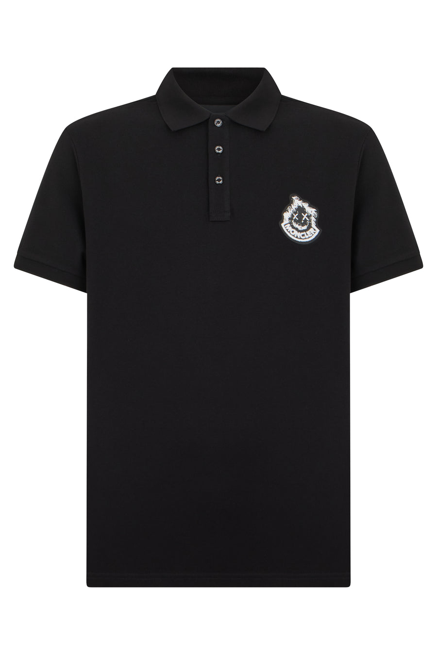 Polo Shirt Black Cotton