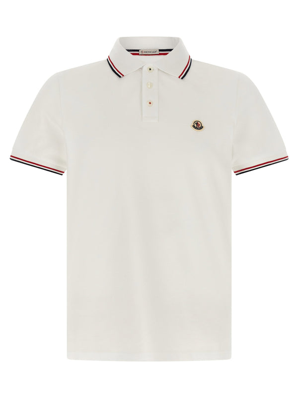 Moncler polo shirt in white