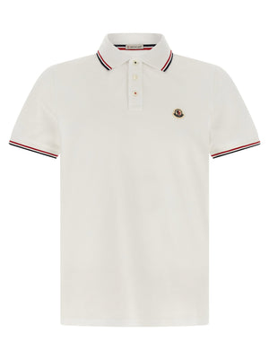 Moncler Tricolor Trim Polo Shirt