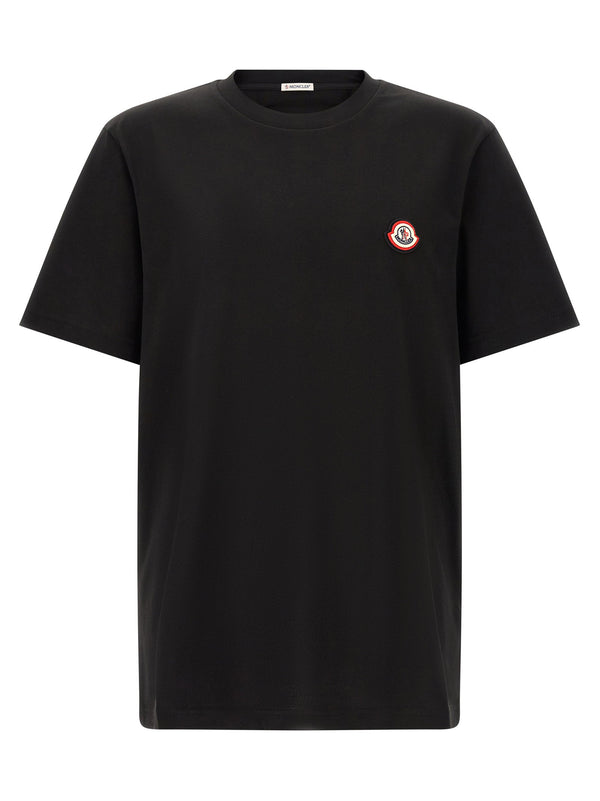 Moncler Tricolor Logo T-Shirt — Black