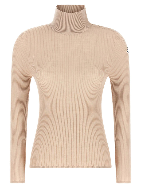 Moncler Textured Wool Turtleneck Sweater