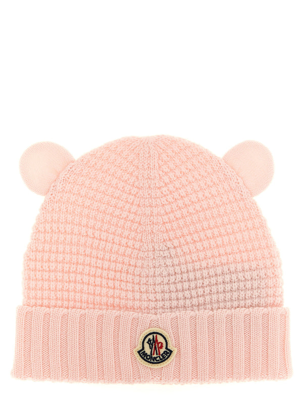 قبعة بأذني دب تيدي من Moncler Enfant — وردي