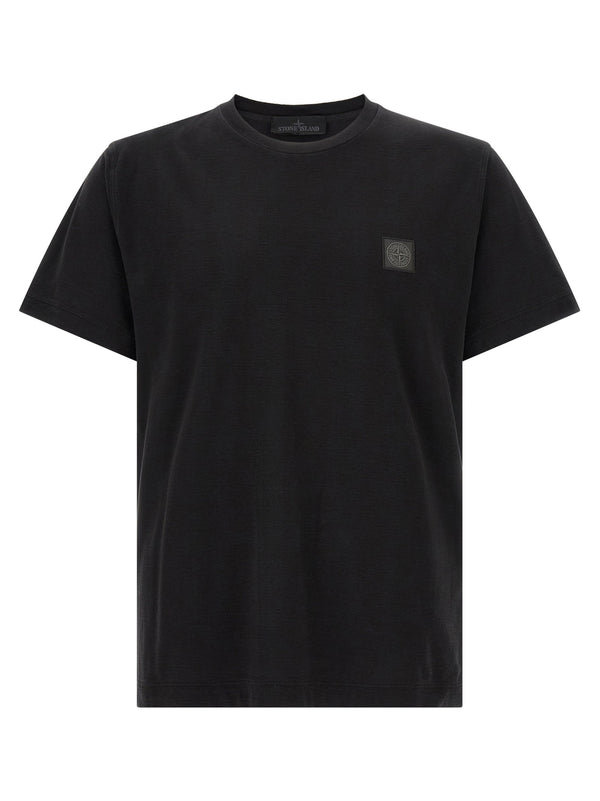 Stone Island Ghost Badge Logo T-shirt — Black
