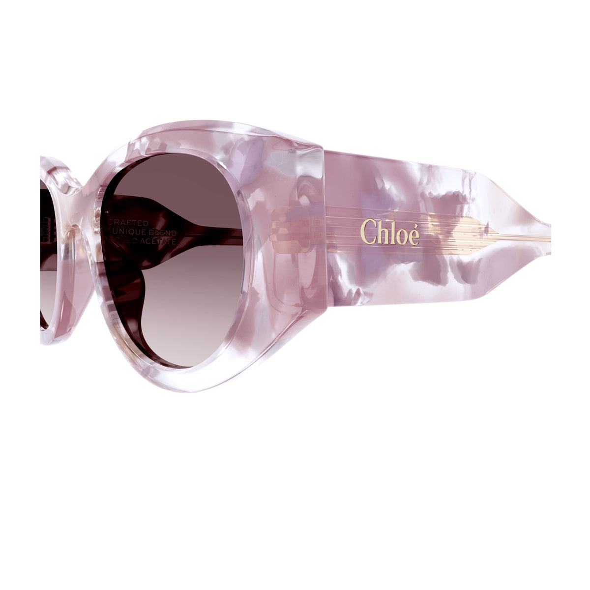 Chloé CH0251S Linea Gayia 005 Nude Violet Rosa Recycled Acetate Occhiali Da Sole