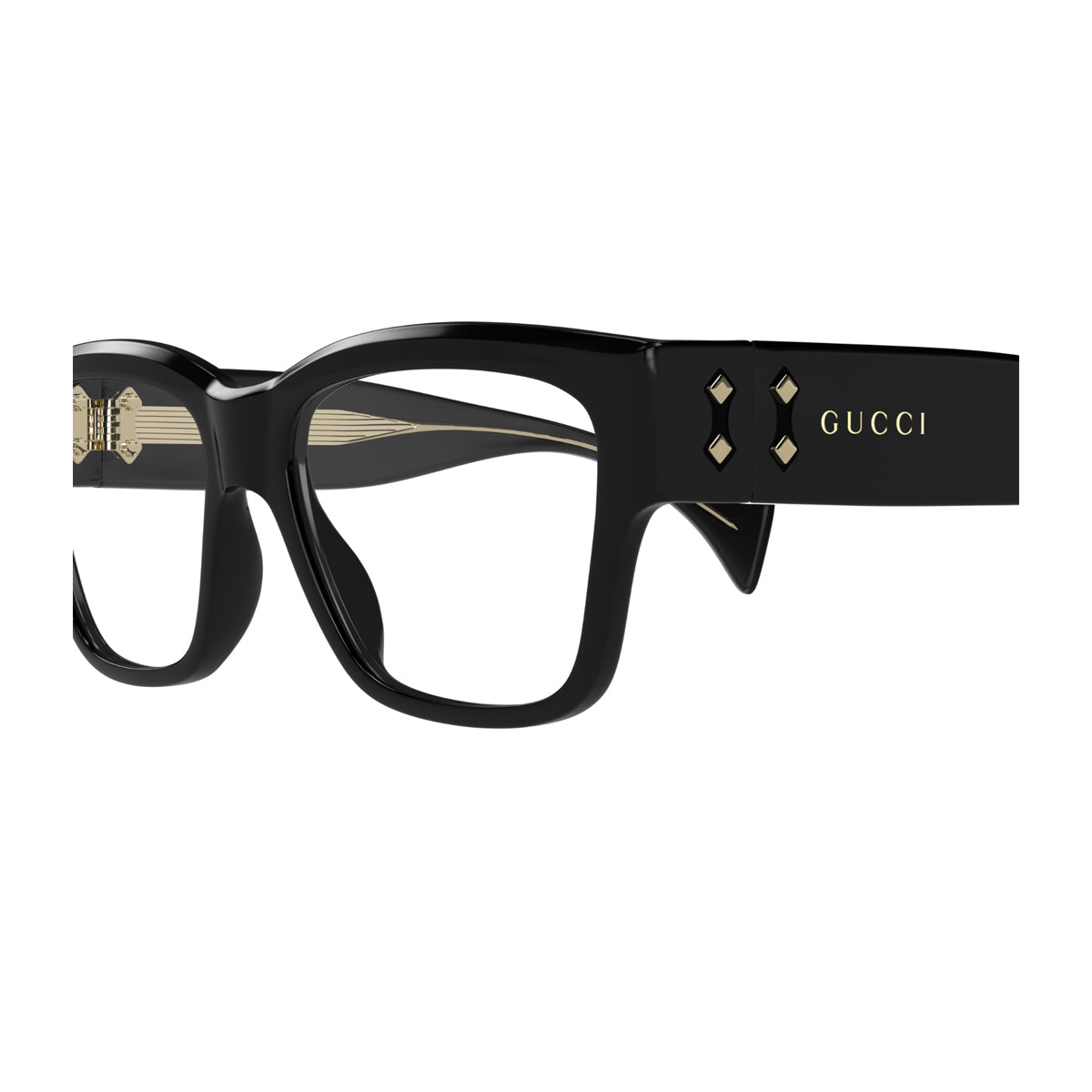 Gucci GG1705O Linea Rivets 001 Black Nero Acetate Occhiali Da Vista