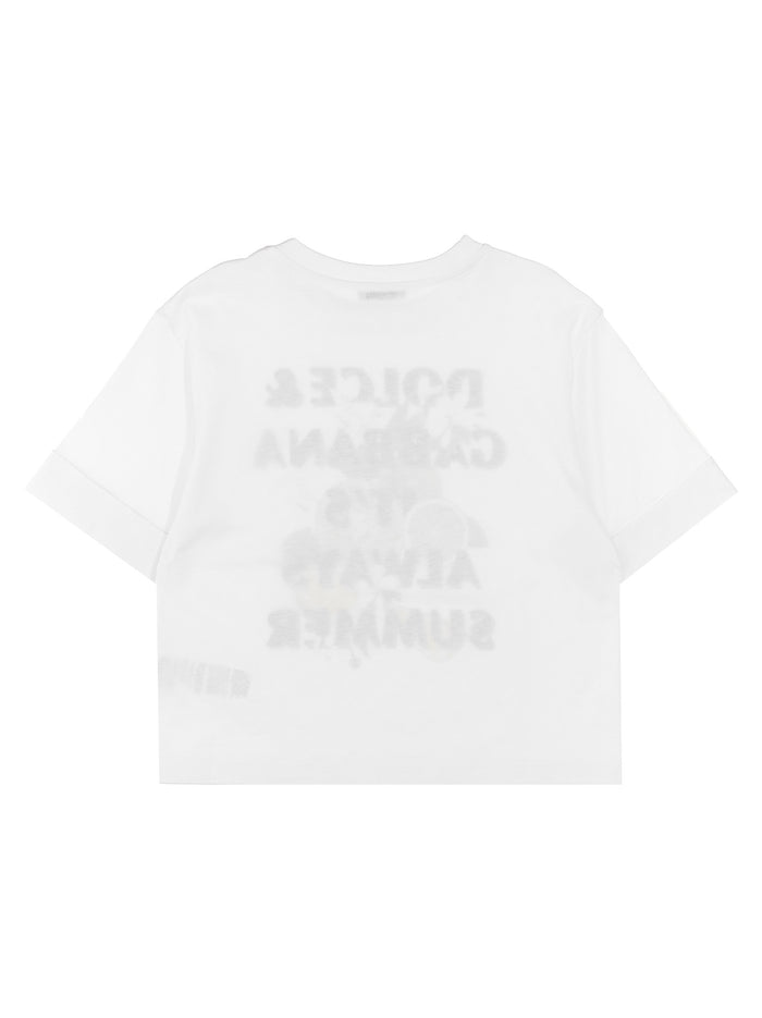 Glitter print T-shirt White Cotton