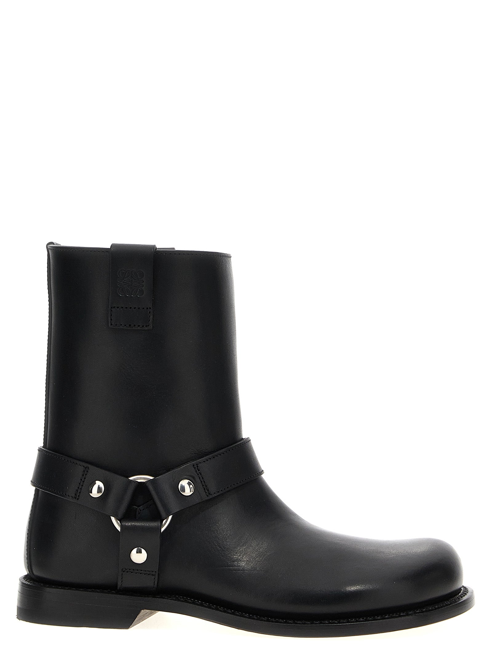 Campo Biker ankle boots Black Calfskin Leather Boots