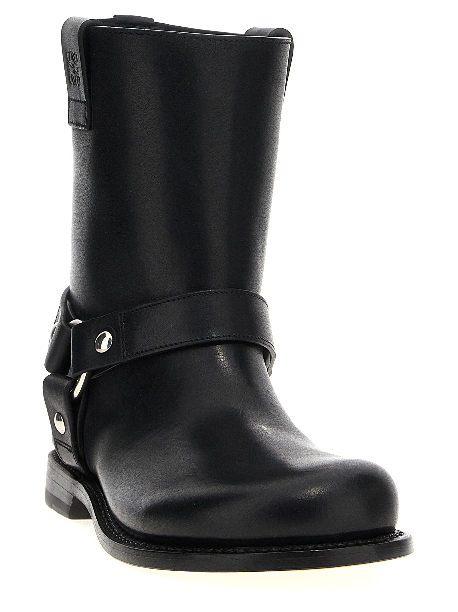 Campo Biker ankle boots Black Calfskin Leather Boots