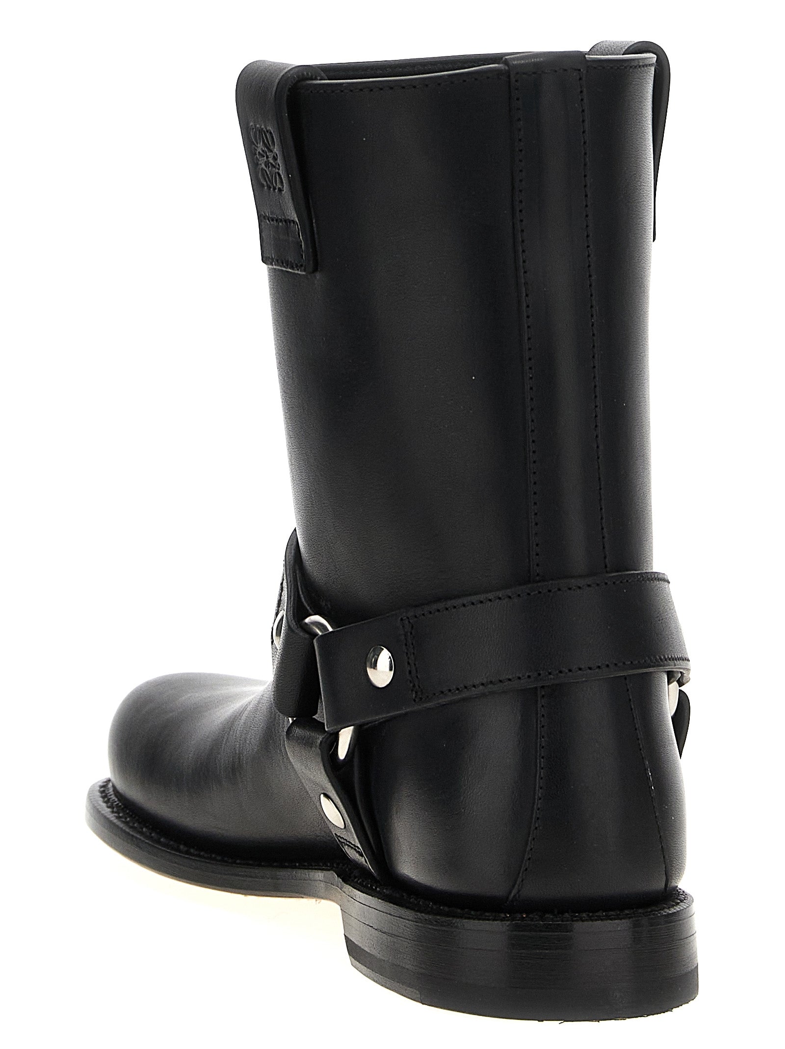 Campo Biker ankle boots Black Calfskin Leather Boots