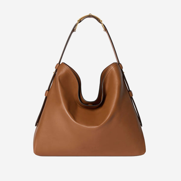 Beatrix Large Shopping Bag Brown Calfskin Shoulder