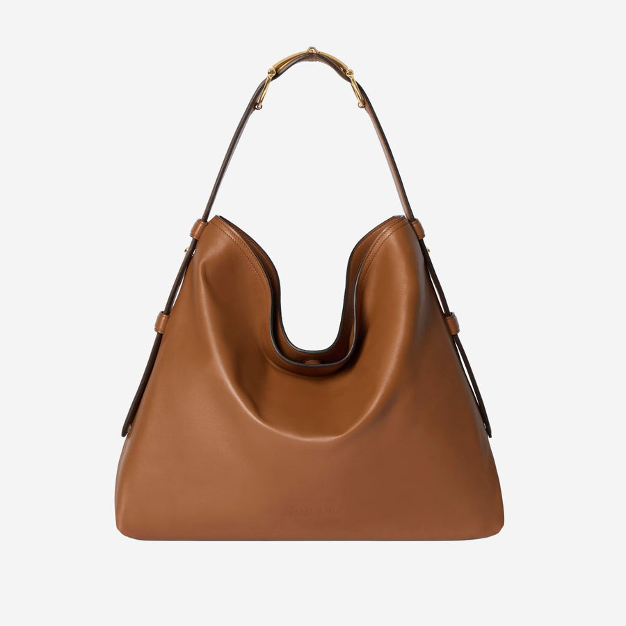 Beatrix Large Shopping Bag Brown Calfskin Shoulder