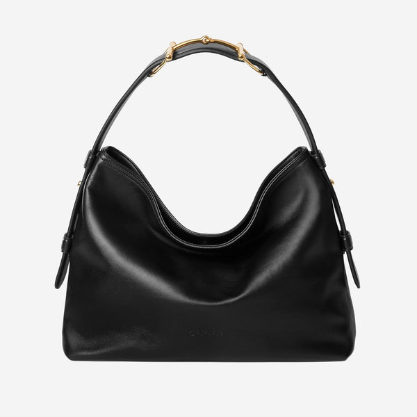 Beatrix Medium Shopping Bag Black Calfskin Shoulder