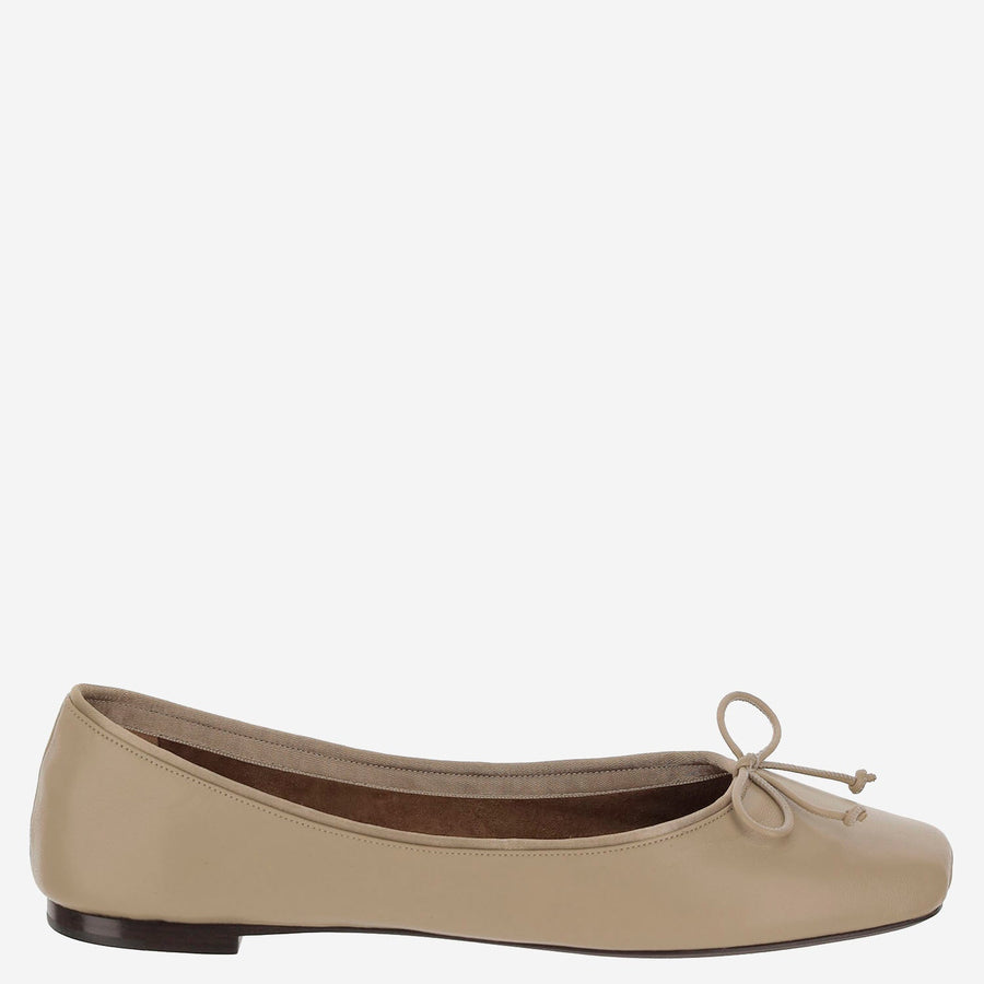 Leather Ballet Flats Pink Lambskin