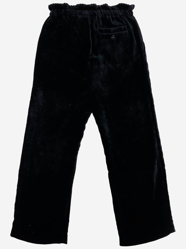 Viscose And Silk Pants Black Trousers