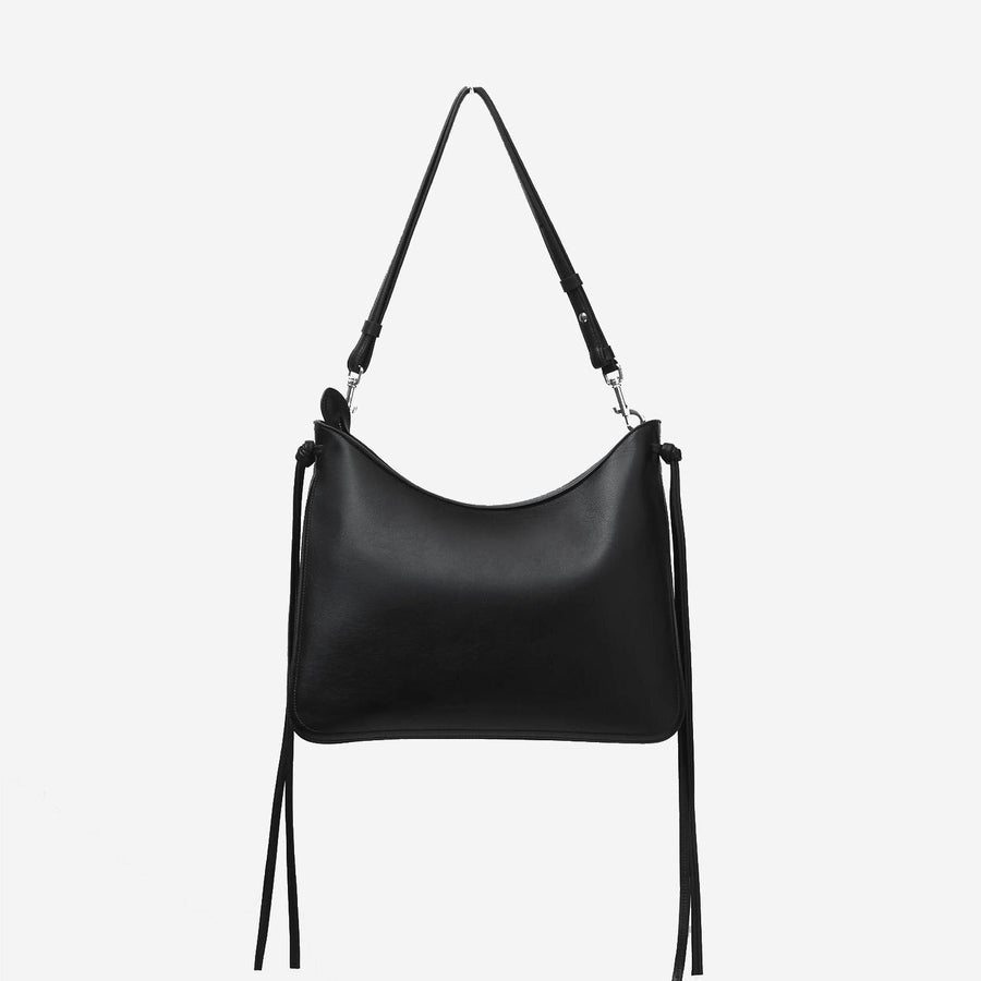 Gig Bag Black Leather Silver Shoulder