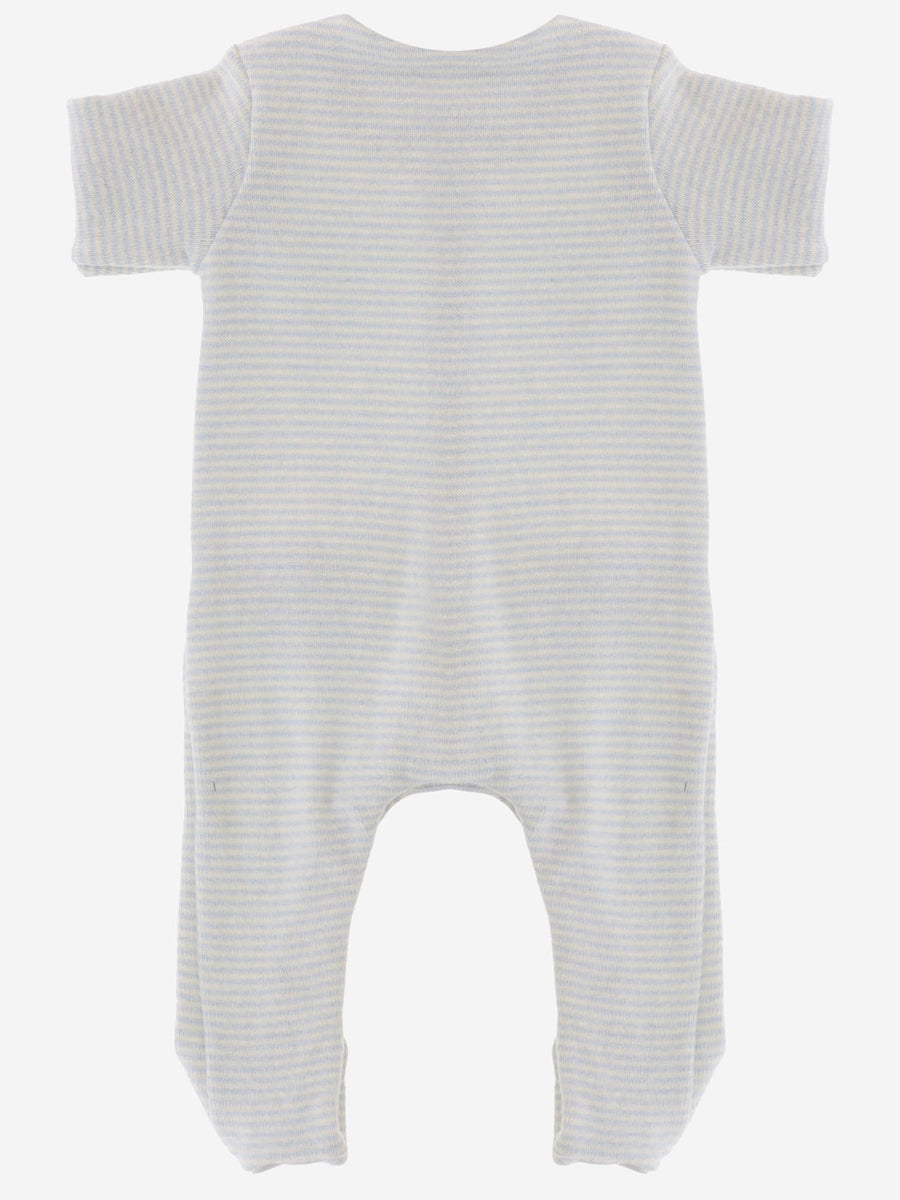 Striped Stretch Cotton Onesie Multicolour Jumpsuits