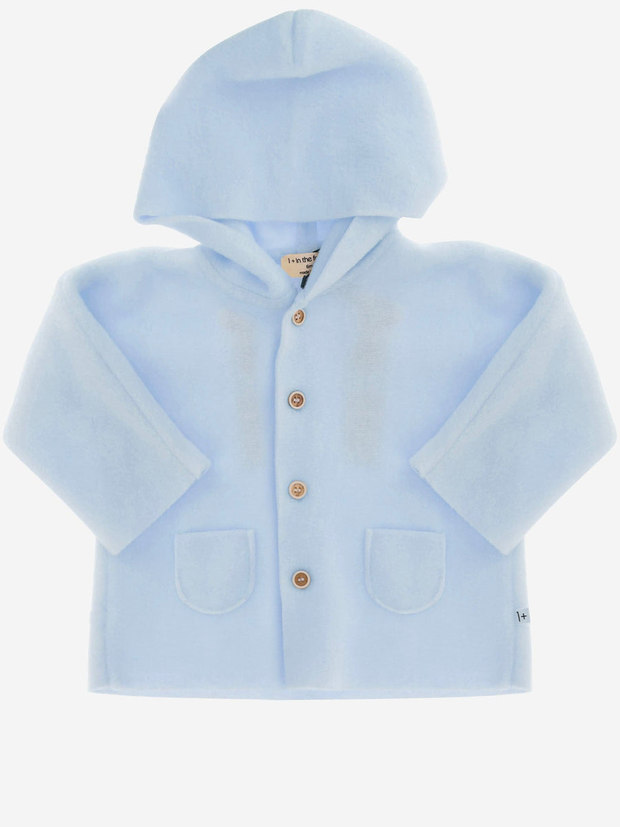 Bamboo-Blend Coat Light Blue Polyester