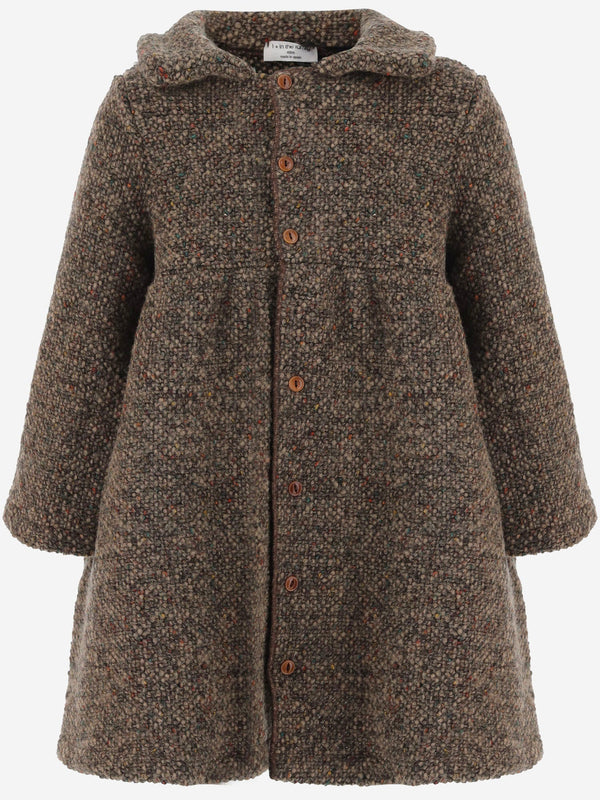 Wool Tweed Coat Taupe