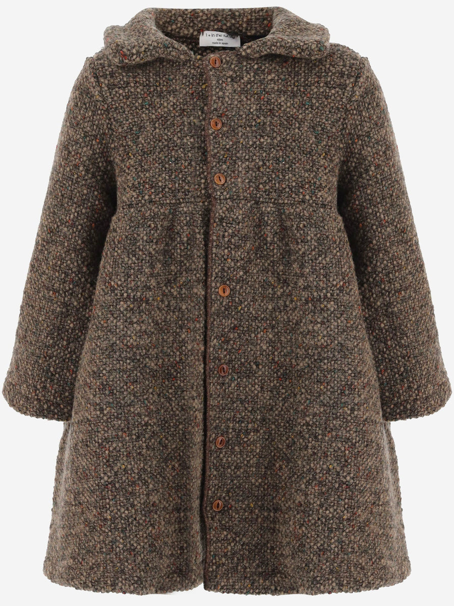 Wool Tweed Coat Taupe