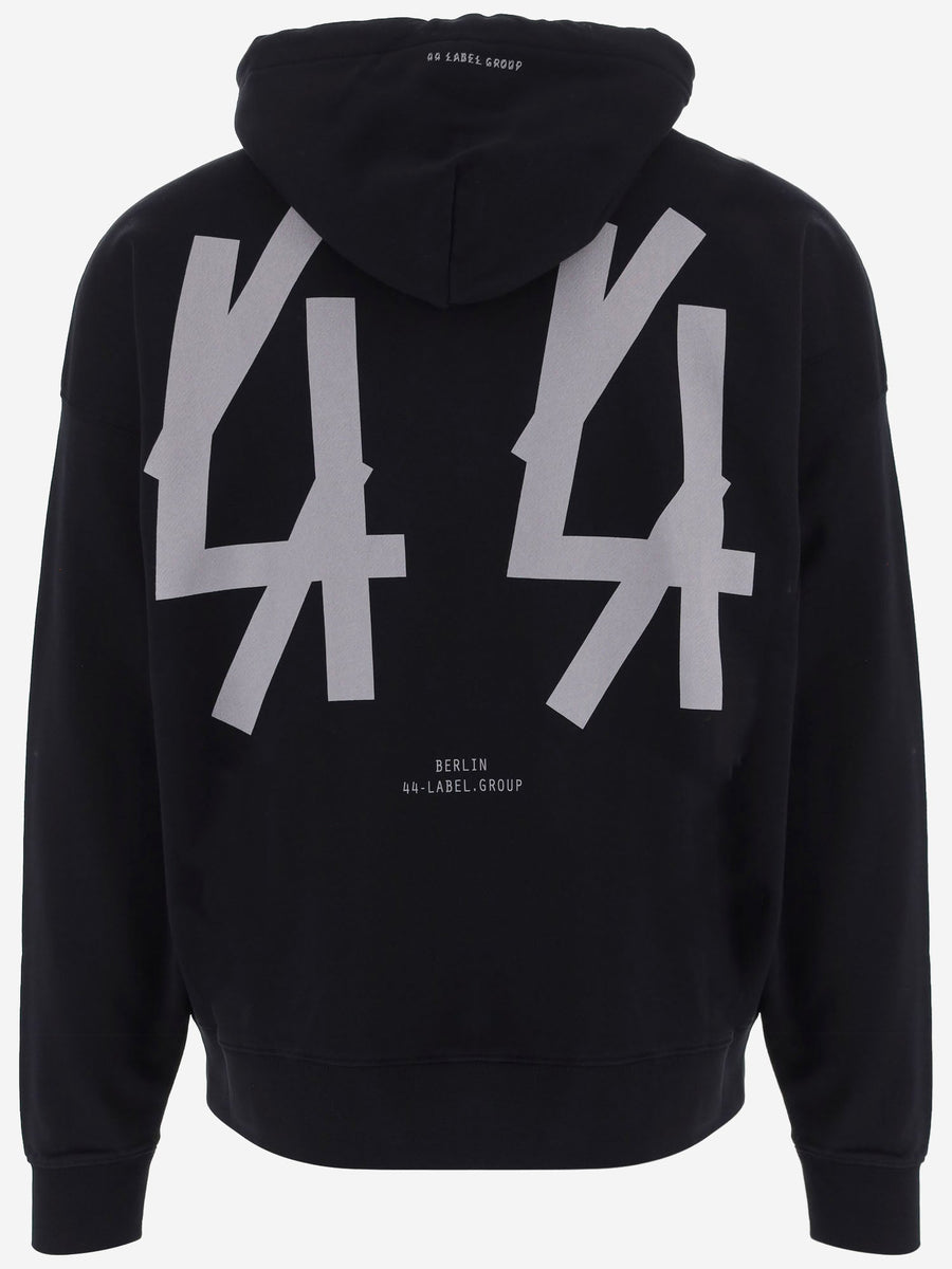 Cotton Logo Hoodie Black Sweatshirts