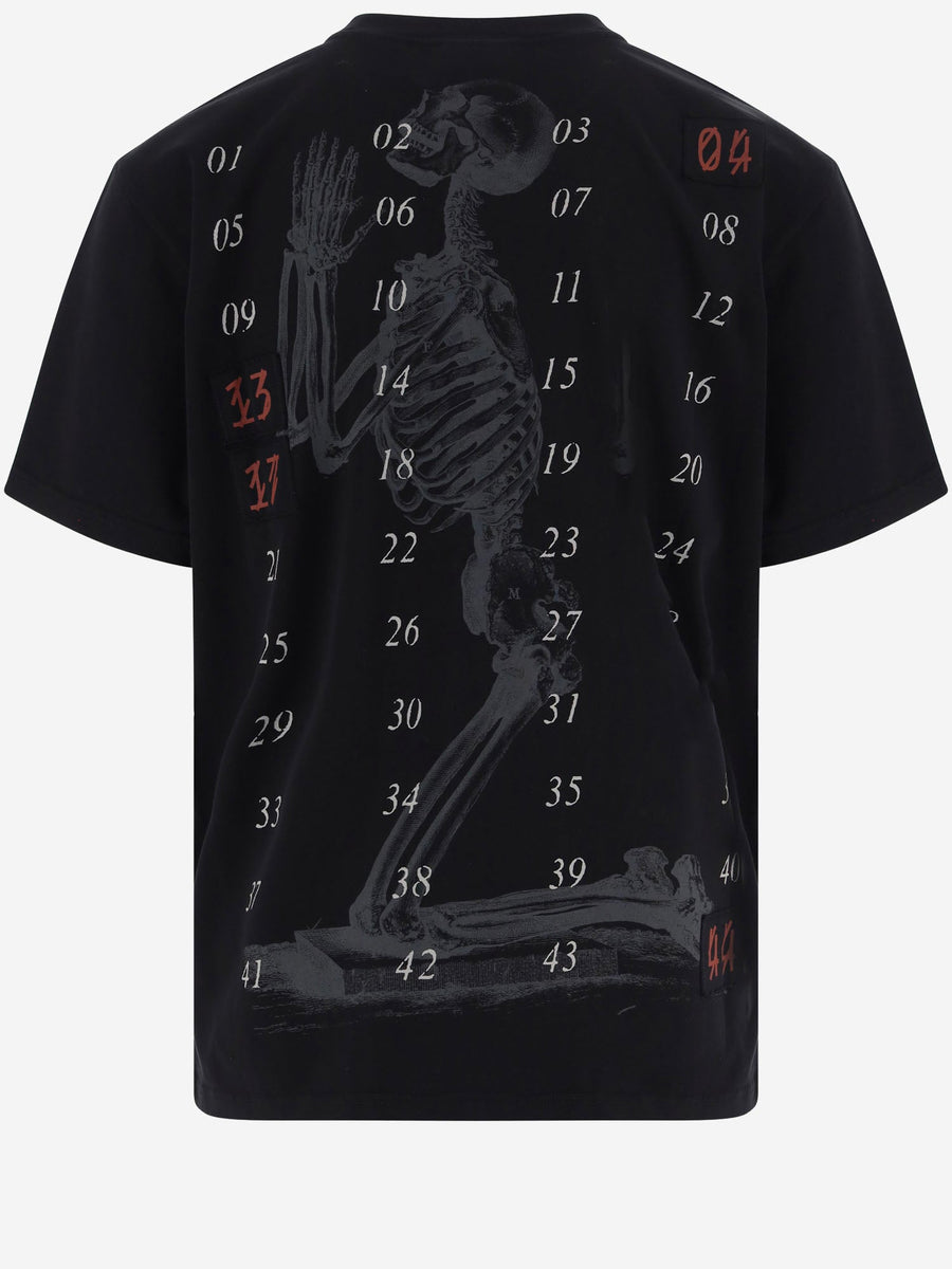 Cotton T-Shirt With Logo Print Black T-shirts