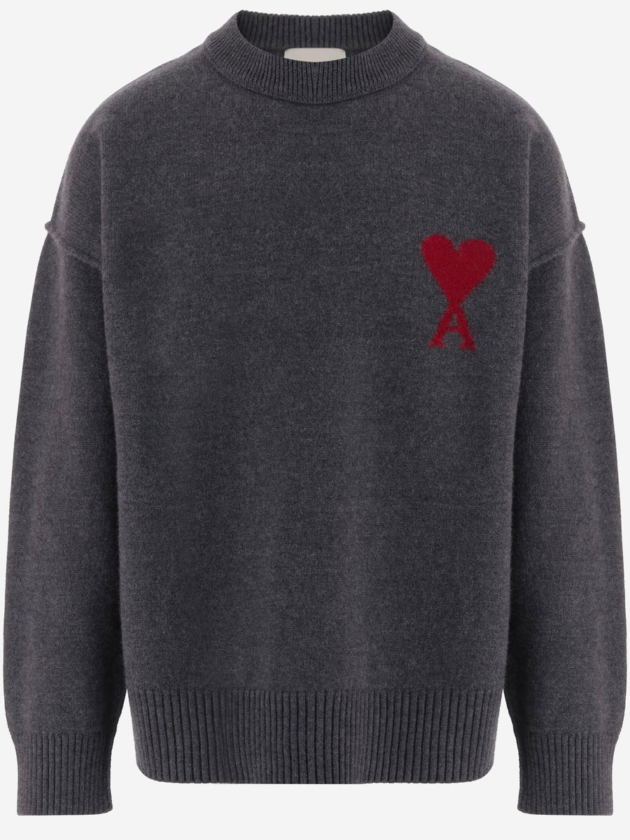 Wool Sweater Dark Grey Virgin