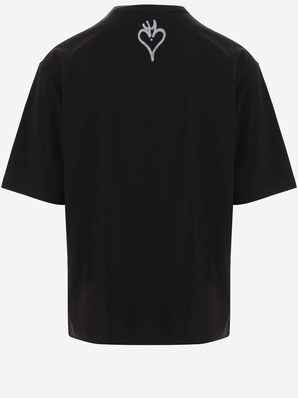 Cotton T-Shirt With Logo Black T-shirts