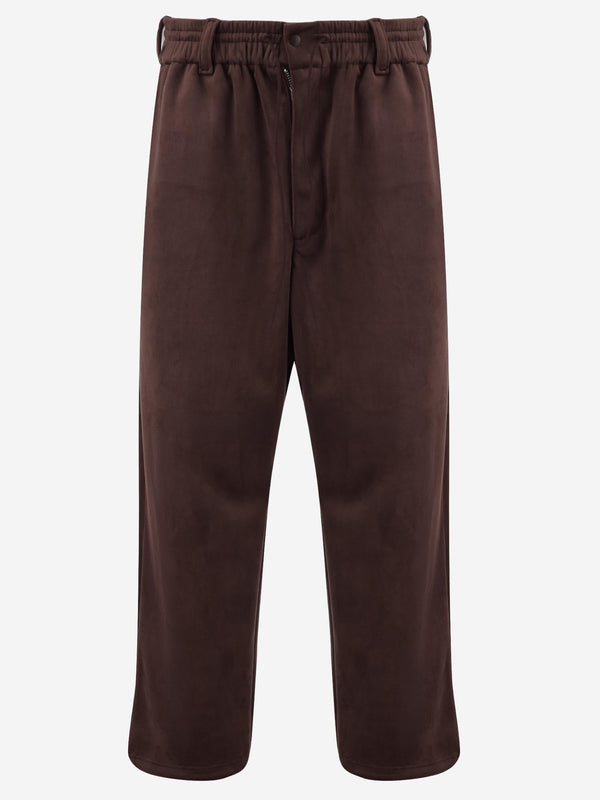 Trousers Stretch Velvet Bordeaux Recycled Polyester / Elastane